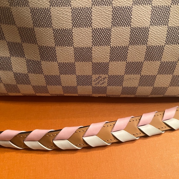 Louis Vuitton Damier Azur Braided Neverfull MM Pink Limited Edition - Picture 3 of 10